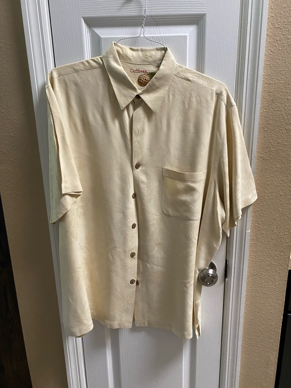 Men’s silk/Lyocell dressy casual button shirt